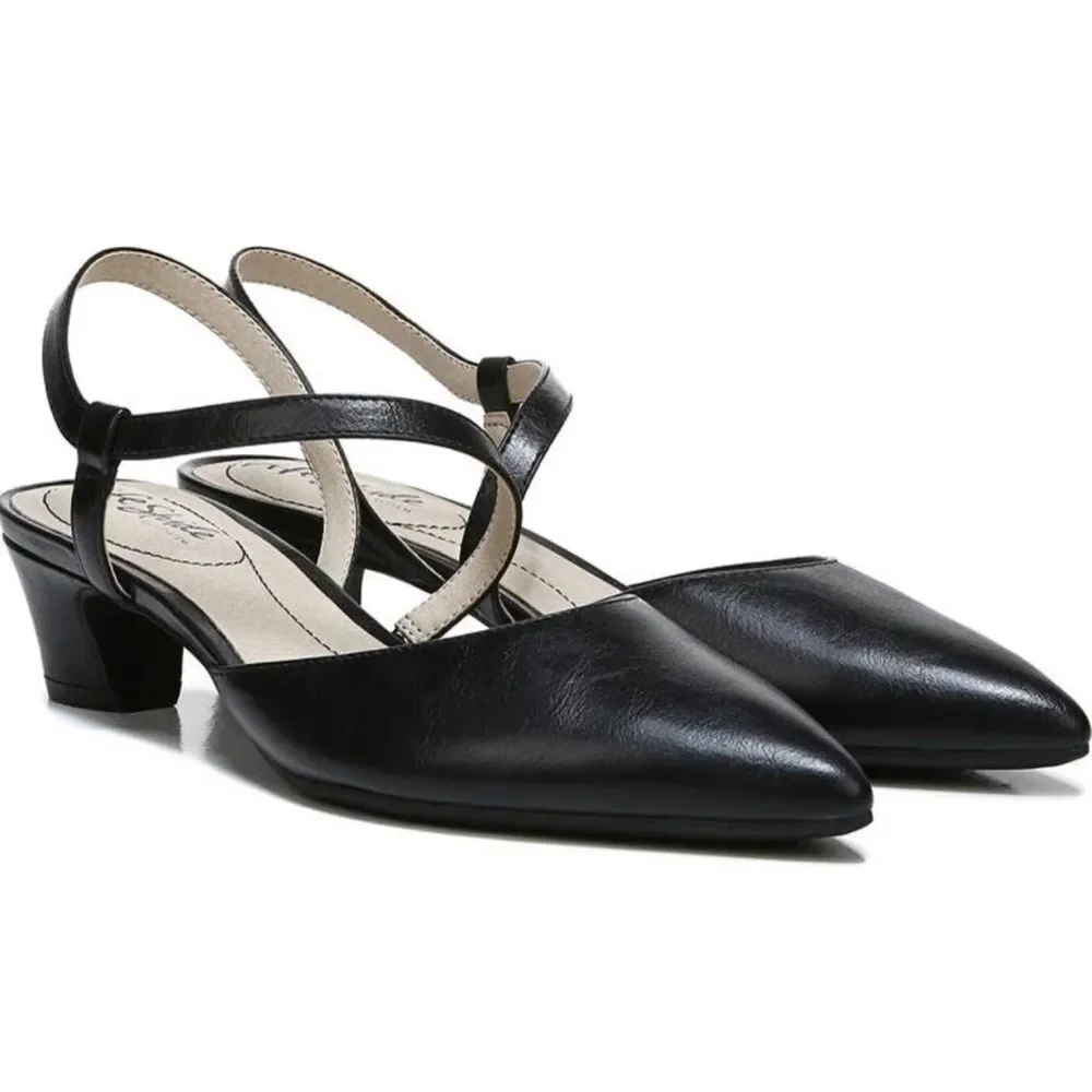 LIFESTRIDE Minimalist Slingback Pumps Black